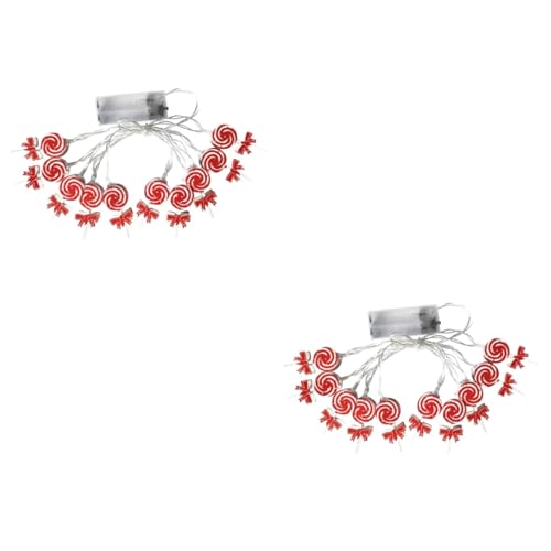 HOMSFOU 2 Stück 10 Süßigkeiten-lichterketten Weihnachtslicht Weihnachtsparty-dekoration Urlaubsbeleuchtung Weihnachtsdraht Lichter Weihnachtsgirlande Mit Licht Led- Schmiedeeisen Rot HOMSFOU 2 Stück 10 Süßigkeiten-lichterketten Weihnachtslicht Weihnachtsparty-dekoration Urlaubsbeleuchtung Weihnachtsdraht Lichter Weihnachtsgirlande Mit Licht Led- Schmiedeeisen Rot von HOMSFOU