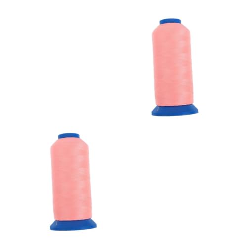 HOMSFOU 2 Stück 3000 Nachtlicht leuchtendes Stickgarn glühen Nähen Faden für Nähmaschine Stickfaden abc wickeltasche säckchen satschüsseln Stickerei leuchtende Fäden leuchtendes Nähgarn von HOMSFOU