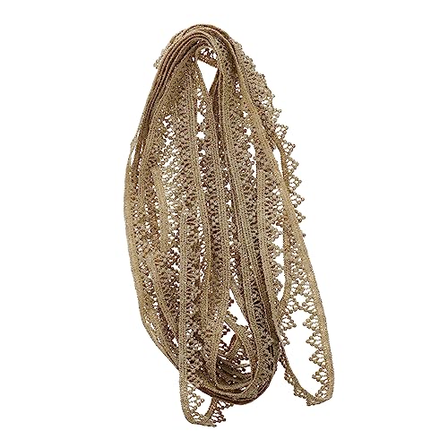 HOMSFOU 2 Stück 5 Wasserlösliche Spitze Stoff Spitzenband Zum Basteln Trimmen Vintage Spitzenband Hochzeit Party Stickerei Diy Bastelspitze Bastelspitzenband Metalldrähte Golden von HOMSFOU