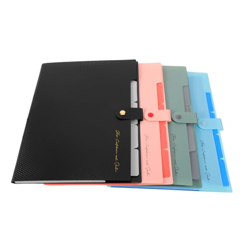 HOMSFOU 2 Stück Accordion File Organizer mit Fächern Kompakter Dokumentenhalter aus Robustem Kunststoff Schützende Aufbewahrung für Büro Schule und Reisen Vielseitig für Rechnungen Belege von HOMSFOU