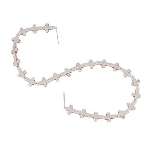 HOMSFOU 2 Stück Achat-Edelstein-Patch Schmuck Handwerk kreuzen für Herstellung Spacer Perlen kreuzförmige Kettenperlen Bastelperlen selber machen DIY-Scheibe Türkis Weiß von HOMSFOU