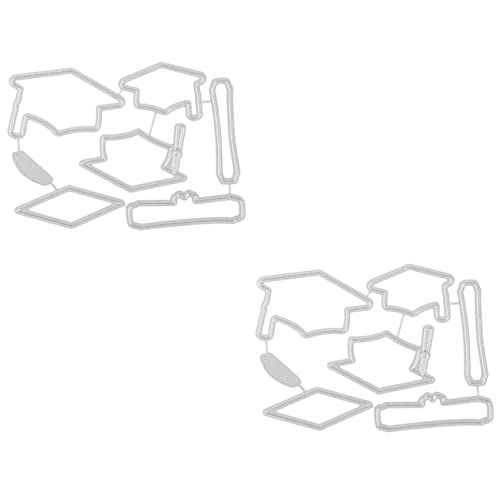 HOMSFOU 2 Stück Bachelor -Hutmesserform gestanzt Stanzformen handwerk schneiden sterben Scrapbooking-Stanzteile aus Stahl Kartenherstellung Rostfreier Stahl Silver HOMSFOU 2 Stück Bachelor -Hutmesserform gestanzt Stanzformen handwerk schneiden sterben Scrapbooking-Stanzteile aus Stahl Kartenherstellung Rostfreier Stahl Silver von HOMSFOU
