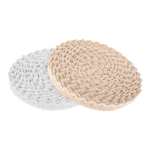 HOMSFOU 2 Stück Baumwoll spitzenband Häkelspitze Breit Retro Häkelspitze für Brautschmuck DIY Basteln Scrapbooking Tischläufer Verzierungen HOMSFOU 2 Stück Baumwoll spitzenband Häkelspitze Breit Retro Häkelspitze für Brautschmuck DIY Basteln Scrapbooking Tischläufer Verzierungen von HOMSFOU