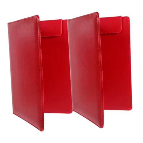HOMSFOU 2 Stück Binder Zwischenablage Menüordner Schreibwaren-Dokumentenhalter Büro-Klemmbrett klemmmarkise Notizblock Aufbewahrungs-Klemmbrett Padfolio-Zwischenablage PU-Leder rot HOMSFOU 2 Stück Binder Zwischenablage Menüordner Schreibwaren-Dokumentenhalter Büro-Klemmbrett klemmmarkise Notizblock Aufbewahrungs-Klemmbrett Padfolio-Zwischenablage PU-Leder rot von HOMSFOU