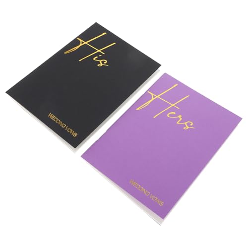 HOMSFOU 2 Stück Braut und Bräutigam Vow Notebooks mit Linierten Moderne Zeremonie Notizbücher für Emotionale Gelübde und Erinnerungen von HOMSFOU