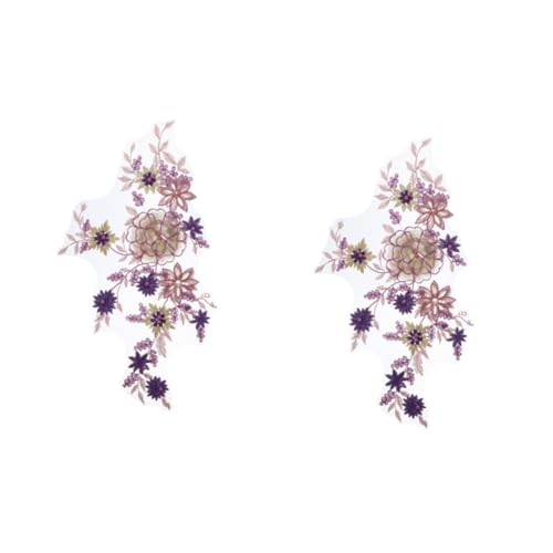 HOMSFOU 2 Stück Bügelbilder mit Gestickten Blumen Dekorative Applikationen zum Aufnähen für Kleidung Mehrlagige Lila Blumenpatches für Diy Projekte und Kreative Näharbeiten HOMSFOU 2 Stück Bügelbilder mit Gestickten Blumen Dekorative Applikationen zum Aufnähen für Kleidung Mehrlagige Lila Blumenpatches für Diy Projekte und Kreative Näharbeiten von HOMSFOU
