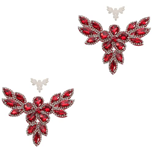 HOMSFOU 2 Stück DIY Strass Applikation Aufbügel Patch für Kleidung Hochzeitskleider Schuhe und Accessoires mit Langlebigem Design für Heim und Schneiderbedarf von HOMSFOU