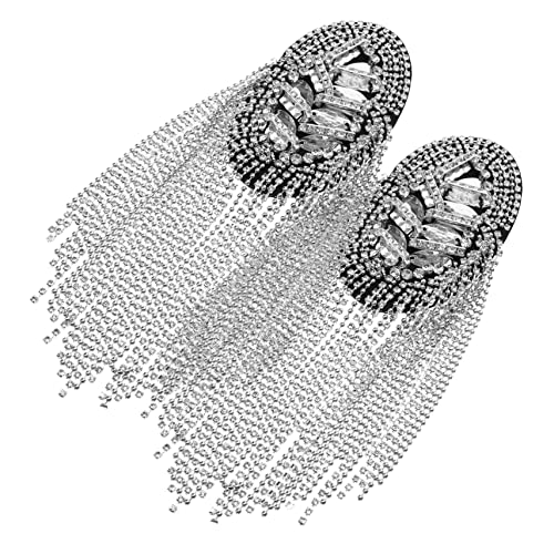 HOMSFOU 2 Stück Diamant Eingelegtes Material Schulterstempel Schulterpolster Epaulettenbesatz Quaste Applikation Verzierungen Für Kleidungszubehör Damen Dekoration Schulterabzeichen HOMSFOU 2 Stück Diamant Eingelegtes Material Schulterstempel Schulterpolster Epaulettenbesatz Quaste Applikation Verzierungen Für Kleidungszubehör Damen Dekoration Schulterabzeichen von HOMSFOU