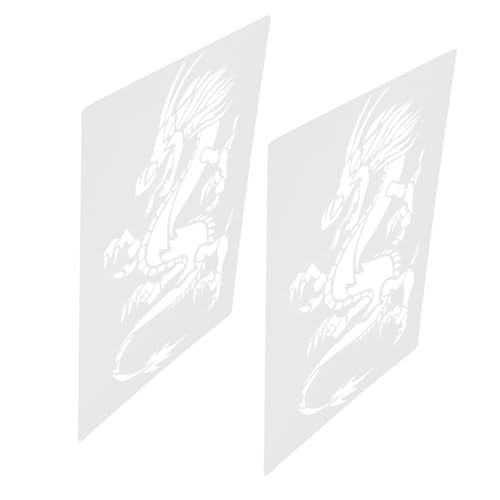 HOMSFOU 2 Stück Diy Drachen Schablonen für Malprojekte Wiederverwendbare Malvorlagen für Wände und Mehr für Bastelbegeisterte von HOMSFOU