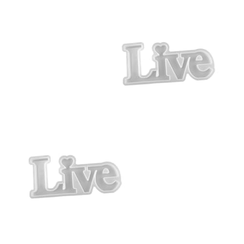 HOMSFOU 2 Stück Diy Silikonform für Kreative Ornamente Romantische Englische Wörter Hochwertige Epoxidharz Gießform für Dekoration für Diy Projekte mit Freunden und Familie Flexibel und von HOMSFOU