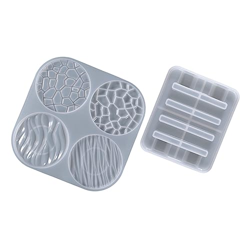 HOMSFOU 2 Stück Diy Untersetzer Silikonform Epoxidharz Gießform für Kreative Tassenmatten für Heimdekoration und für Bastelfans von HOMSFOU