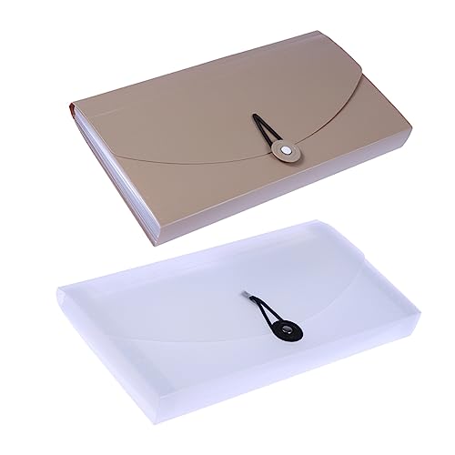HOMSFOU 2 Stück Dokumentenordner mit Elastischem Band Erweiterbarer Aktenordner aus PP Material Halbtransparentes und Khakifarbenes Design für Büro und Zuhause zur Einfachen Organisation HOMSFOU 2 Stück Dokumentenordner mit Elastischem Band Erweiterbarer Aktenordner aus PP Material Halbtransparentes und Khakifarbenes Design für Büro und Zuhause zur Einfachen Organisation von HOMSFOU