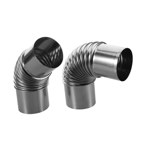 HOMSFOU 2 Stück Edelstahl Kaminrohr Bogen Hitzebeständig für Holzofen Outdoor Camping Robustes Rauchrohr Zubehör Platzsparende Ofenrohr Erweiterung HOMSFOU 2 Stück Edelstahl Kaminrohr Bogen Hitzebeständig für Holzofen Outdoor Camping Robustes Rauchrohr Zubehör Platzsparende Ofenrohr Erweiterung von HOMSFOU