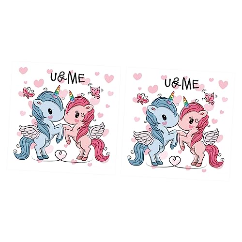 HOMSFOU 2 Stück Einhorn Bügelpatches Lustige Farbenfrohe Aufnäher für Kleidung Taschen und Bastelarbeiten Einzigartige Flicken zur Reparatur und Dekoration von Textilien von HOMSFOU
