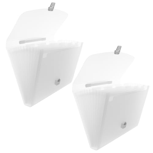 HOMSFOU 2 Stück Erweiterbare Aktenordner mit Fächern Halbdurchsichtige Papier-organizer Flexibles Akkordeon-design Robuster Tragegriff Vielseitig für Schule Büro und Unterricht HOMSFOU 2 Stück Erweiterbare Aktenordner mit Fächern Halbdurchsichtige Papier-organizer Flexibles Akkordeon-design Robuster Tragegriff Vielseitig für Schule Büro und Unterricht von HOMSFOU