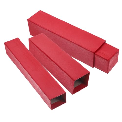 HOMSFOU 2 Stück Fotopatronenablagerungsbox Plakathalterrohr Poster-Aufbewahrungsrohr Kunstwerkträger Artwork Tube Plakatröhre aus Papier kleine Posterröhre Plastikspeicherrohr rot von HOMSFOU