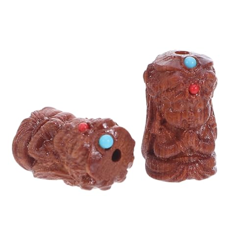 HOMSFOU 2 Stück Geschnitzte Holzperlen mit Tibetische Wohlstandsgöttin Motiv Natürliche DIY Schmuckperlen für Armband und Halsketten Handgefertigte Holzornamente für Kreative HOMSFOU 2 Stück Geschnitzte Holzperlen mit Tibetische Wohlstandsgöttin Motiv Natürliche DIY Schmuckperlen für Armband und Halsketten Handgefertigte Holzornamente für Kreative von HOMSFOU