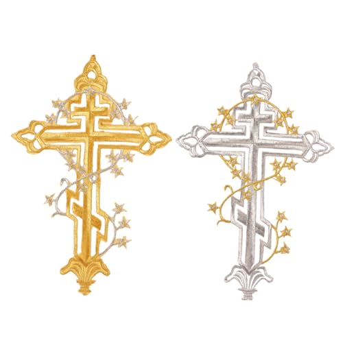 HOMSFOU 2 Stück Goldener Stofffleck Kleidung gestickte Aufnäher Patch kleider Flecken abriebfeste Hutaufnäher kompakte Hutaufnäher Mantelflicken Stickgarn HOMSFOU 2 Stück Goldener Stofffleck Kleidung gestickte Aufnäher Patch kleider Flecken abriebfeste Hutaufnäher kompakte Hutaufnäher Mantelflicken Stickgarn von HOMSFOU