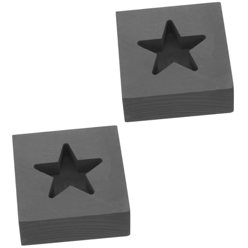 HOMSFOU 2 Stück Graphit Gussform Sternform DIY Gießform für Langlebig Einfache Handhabung für Schmelzarbeiten Vielseitig Einsetzbar von HOMSFOU