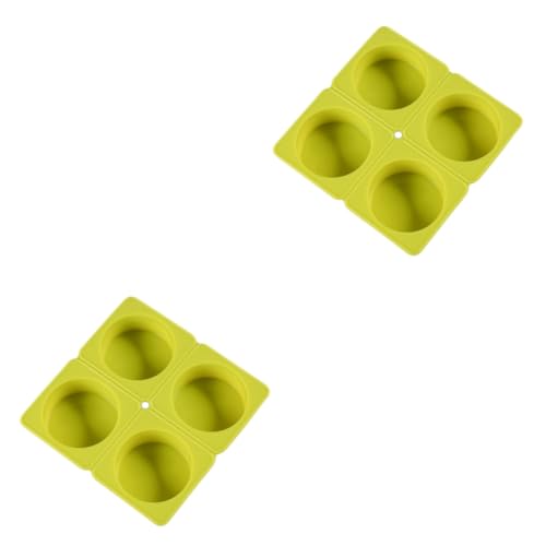 HOMSFOU 2 Stück Handgefertigte Silikon Seifenform Hochtemperaturbeständig Runde Fach Form für Diy Seifenherstellung Zufällige Farben Flexibel und Leicht zu Entformen für von HOMSFOU