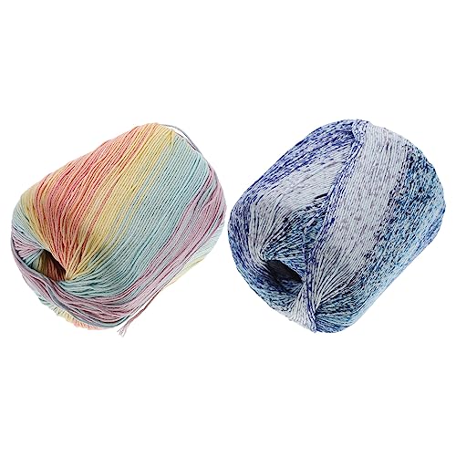 HOMSFOU 2 Stück Handstrickwolle Baumwollgarn Diy Weiches Hautfreundliches Garn zum Stricken von Pullovern Mützen Schals Langlebig und Vielseitig für Anfänger und Handarbeiten HOMSFOU 2 Stück Handstrickwolle Baumwollgarn Diy Weiches Hautfreundliches Garn zum Stricken von Pullovern Mützen Schals Langlebig und Vielseitig für Anfänger und Handarbeiten von HOMSFOU