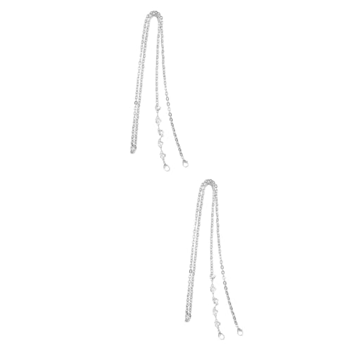 HOMSFOU 2 Stück Handy Lanyard Herstellung Diy-kette Für Taschenersatz Schultertasche Taschenkettenverlängerung Handtaschenkette Schlüssel Handtasche Kette Metall Silver HOMSFOU 2 Stück Handy Lanyard Herstellung Diy-kette Für Taschenersatz Schultertasche Taschenkettenverlängerung Handtaschenkette Schlüssel Handtasche Kette Metall Silver von HOMSFOU