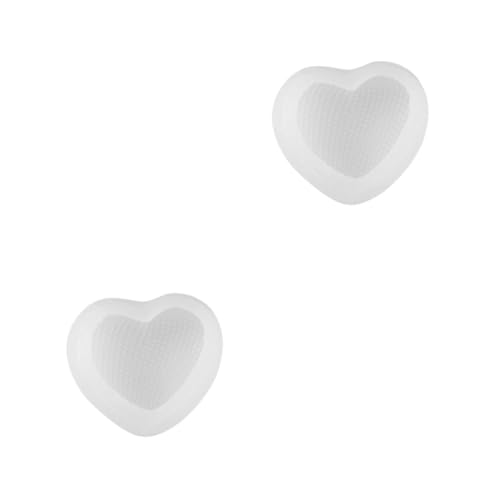 HOMSFOU 2 Stück Herzförmige Silikonform für Seifen Schokolade Pudding und Kekse Diy Gießform Hochwertigem Silikon Mini Backform Antihaftend und Hitzebeständig für Kreative Backprojekte von HOMSFOU