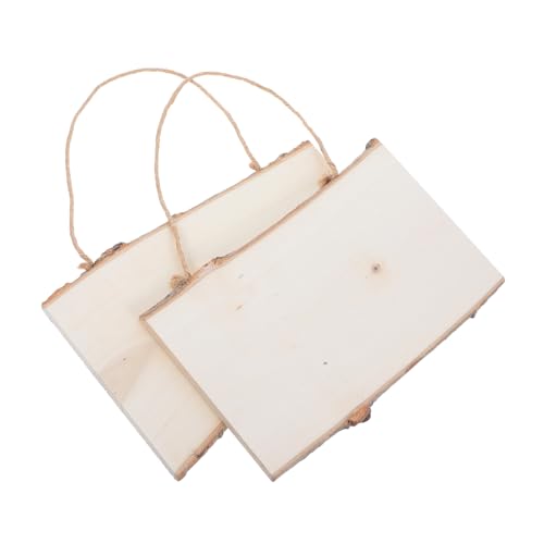 HOMSFOU 2 Stück Holz Hängeschild Diy Blanko Zeichenbrett für Kreative Deko für Malen Zeichnen Basteln Cafés Restaurants und Zuhause von HOMSFOU