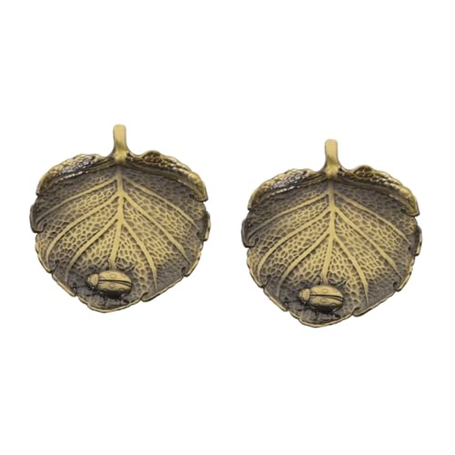 HOMSFOU 2 Stück Kalligraphie Tintenwaschpinsel Stiftzubehör Tintenteller Tintenschale Ornament Pinsel Stiftbehälter Pinsel Stiftablage Schreibtisch Tintenschale Kupfer Olivgrün von HOMSFOU