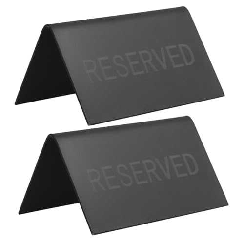 HOMSFOU 2 Stück Kartenschild Hochzeit Bank Restaurants Büfett Tisch Weg reservierte Sitzplatzschilder für das Restaurant Reservierte Schilder für Restaurant Rostfreier Stahl Schwarz HOMSFOU 2 Stück Kartenschild Hochzeit Bank Restaurants Büfett Tisch Weg reservierte Sitzplatzschilder für das Restaurant Reservierte Schilder für Restaurant Rostfreier Stahl Schwarz von HOMSFOU