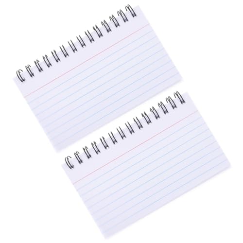 HOMSFOU 2 Stück Klein Spiral Notizblock Tear Off Notizbuch für Büro Schule Reisen Praktische Karteikarten für Notizen und Kreative Ideen Leichtes Reißbares Design für Studenten und Lehrer von HOMSFOU