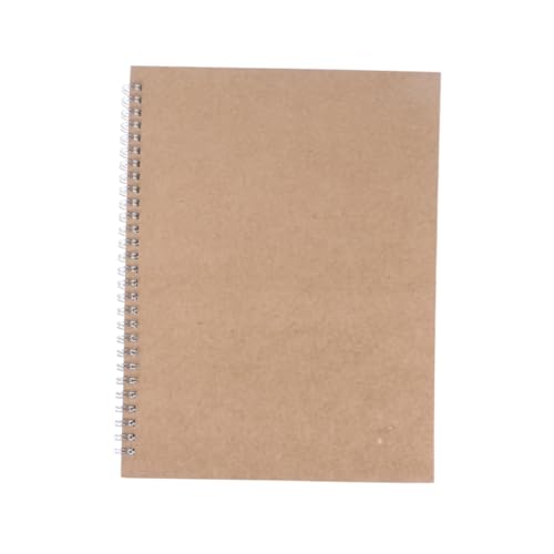 HOMSFOU 2 Stück Kraftpapier Spiral Notizbuch Leicht und Tragbar für Schüler Büro Zeichnen und Malen für Kreative Ideen und Skizzen Hochwertiger Einband von HOMSFOU