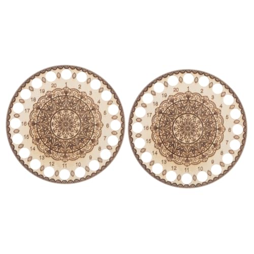 HOMSFOU 2 Stück Kreuzstich Garn Organizer Holz Faden Aufbewahrungstafel Praktische Nähzubehör für Stickerei und Handarbeit Knotenfreies Garnsortiersystem Mandala Design C HOMSFOU 2 Stück Kreuzstich Garn Organizer Holz Faden Aufbewahrungstafel Praktische Nähzubehör für Stickerei und Handarbeit Knotenfreies Garnsortiersystem Mandala Design C von HOMSFOU