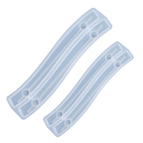 HOMSFOU 2 Stück Kristall-Epoxy-Form für gummischalen formen Griff zur Herstellung von Formen Gießformen handhaben Griffform aus Silikon Epoxidharzform selber machen Kieselgel Weiß von HOMSFOU