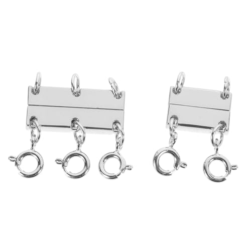 HOMSFOU 2 Stück Layering Kettenverschluss Magnetverschluss für Schmuck für Armbänder und Langlebig und Platzsparend Verhedderungsfrei Robustem Legierungs Material HOMSFOU 2 Stück Layering Kettenverschluss Magnetverschluss für Schmuck für Armbänder und Langlebig und Platzsparend Verhedderungsfrei Robustem Legierungs Material von HOMSFOU