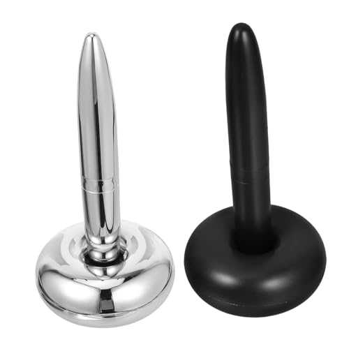 HOMSFOU 2 Stück Magnetischer Schwebestift Elegante Kugelschreiber für Büro Schwebender Ballpoint Pen Kunststoffgehäuse Stilvolle Schreibtischdekoration für Männer von HOMSFOU