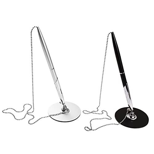 HOMSFOU 2 Stück Metall Kugelschreiber mit Kette Business Unterschriftenstifte für Büro Elegante Schreibgeräte für Schreibtisch und HOMSFOU 2 Stück Metall Kugelschreiber mit Kette Business Unterschriftenstifte für Büro Elegante Schreibgeräte für Schreibtisch und von HOMSFOU
