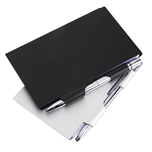 HOMSFOU 2 Stück Metall Notizblock mit Etui und Stift Tragbares Notizbuch für Zuhause Büro und Schule Nachfüllbar und Praktisch Schwarz und Silber HOMSFOU 2 Stück Metall Notizblock mit Etui und Stift Tragbares Notizbuch für Zuhause Büro und Schule Nachfüllbar und Praktisch Schwarz und Silber von HOMSFOU