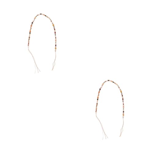 HOMSFOU 2 Stück Natürliche Edelsteinperlen Unregelmäßige Form Handgefertigte Diy Schmuckzubehör Bunte Kristallperlen für Armbänder Fußkettchen Brillenketten von HOMSFOU