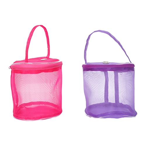 HOMSFOU 2 Stück Netztasche für Wolle Tragbare Aufbewahrungstasche für Strickzubehör für Garnkugeln und Handarbeitsprojekte Lila HOMSFOU 2 Stück Netztasche für Wolle Tragbare Aufbewahrungstasche für Strickzubehör für Garnkugeln und Handarbeitsprojekte Lila von HOMSFOU