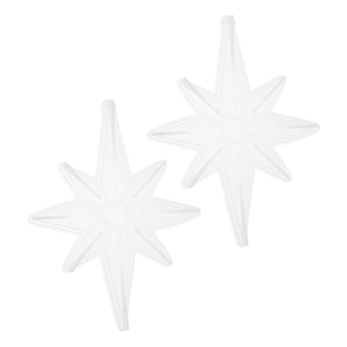 HOMSFOU 2 Stück Oktagonal Stern Silikonformen für Weihnachtsdekoration Diy Epoxidharz Gießformen für Christbaum Anhänger und Kreative Projekte von HOMSFOU
