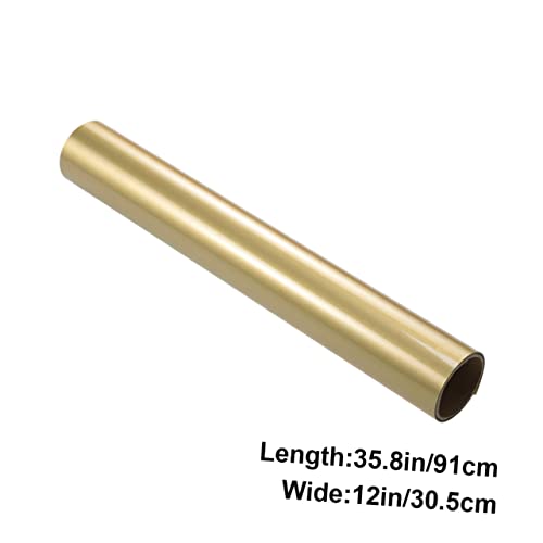 HOMSFOU 2 Stück PU Heat Transfer Vinyl Rolle Gold Htv Folie für T Shirts Sportbekleidung Stoffe Flexible und Strapazierfähige PU Bügelfolie Einfach zu Schneiden und Kleben für DIY von HOMSFOU