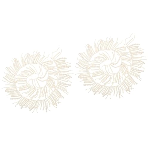 HOMSFOU 2 Stück Perlenverzierung für Kleidung Perlen mit Quasten für Diy Accessoires Geeignet für Brautkopfschmuck Hochzeitsgürtel Armbänder und Mehr Strang von HOMSFOU