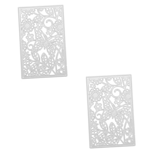 HOMSFOU 2 Stück Prägemesser Stanzformen Prägeschablone Scrapbooking Stanzformen Herstellung Von Prägeordnern Schablone Gestanzter Rand Handarbeit Gestanzte Stanzformen von HOMSFOU