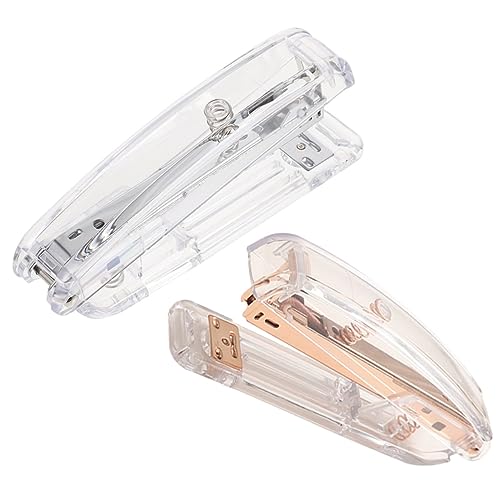 HOMSFOU 2 Stück Praktische Heftgeräte Büro Hefter Roségold und Silber Robuste Tacker für Bürobedarf und Schule für Zuhause und Büro HOMSFOU 2 Stück Praktische Heftgeräte Büro Hefter Roségold und Silber Robuste Tacker für Bürobedarf und Schule für Zuhause und Büro von HOMSFOU