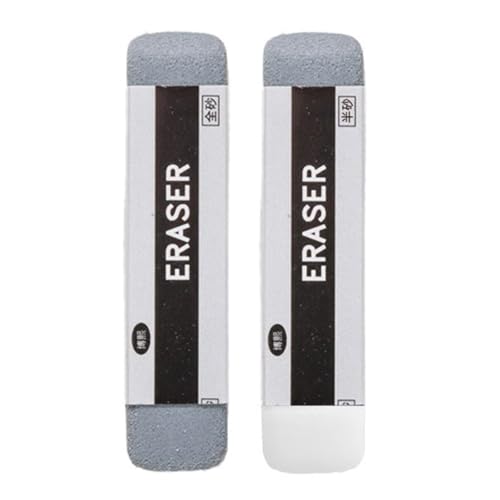 HOMSFOU 2 Stück Radiergummi Mini-Bleistiftroller Sandradierer für Tinte Bleistiftspitzer Schreib- und Korrekturbedarf Ästhetisches Schulmaterial gefrostet Light Grey von HOMSFOU