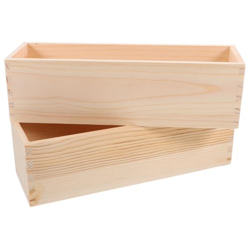 HOMSFOU 2 Stück Rechteckige Seifschimmel Seifenform DIY Bastelwerkzeug Silikonform für Seife Form zur Seifenherstellung Holz Beige HOMSFOU 2 Stück Rechteckige Seifschimmel Seifenform DIY Bastelwerkzeug Silikonform für Seife Form zur Seifenherstellung Holz Beige von HOMSFOU