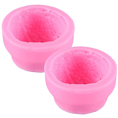 HOMSFOU 2 Stück Silikon Formen für Eiscreme Kerzen und Fondant Diy Backzubehör für Mousse und Desserts Rosa Einfach zu Reinigen und Praktisch von HOMSFOU
