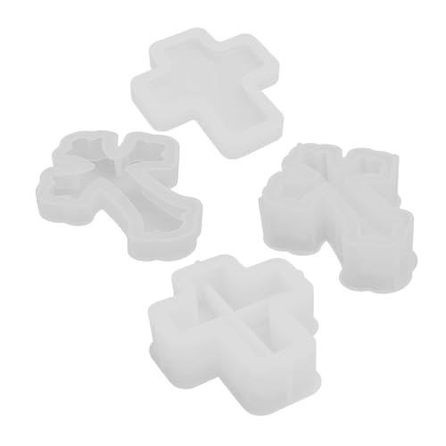 HOMSFOU 2 Stück Silikonform Kreuz Aufbewahrungsbox mit Deckel Vielseitige Epoxidharz Gießform für Kerzenhalter Schmuck Beton Wachs DIY Organizer und Dekoration Praktische Resin Form von HOMSFOU