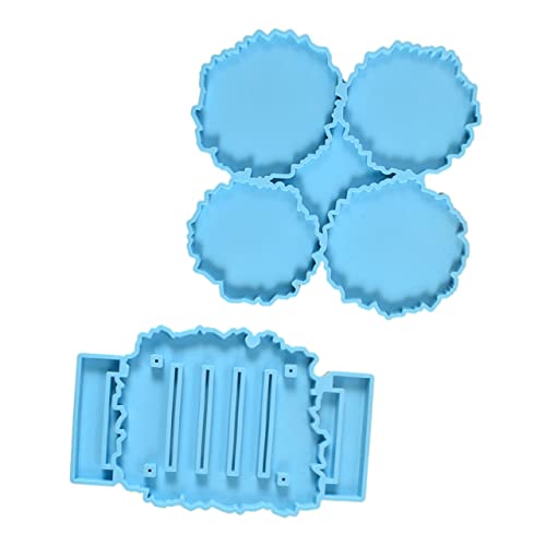 HOMSFOU 2 Stück Silikonform-Set für epoxidharz silikonform selber machen Schalenmattenform Kristall-Epoxy-Form Epoxidform selber machen handgefertigte Form Untersetzerform Kieselgel Blau von HOMSFOU